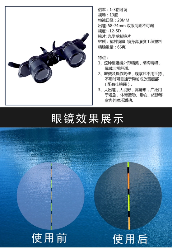 Túi nhỏ ống nhòm nhỏ 1-3 lần x25 HD nhìn đêm câu cá trôi dạt kéo zoom đặc biệt - Kính viễn vọng / Kính / Kính ngoài trời