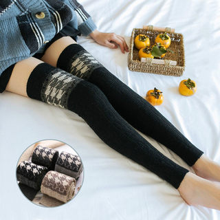 Women's autumn and winter warm imitation cashmere over-the-knee yoga dance knee pads leggings boots sleeve socks pile pile socks