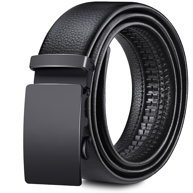 [Factory Direct Sales] Men's Leather Belt Soft Leather Automatic Buckle Casual Versatile Jeans Belt Men's Belt