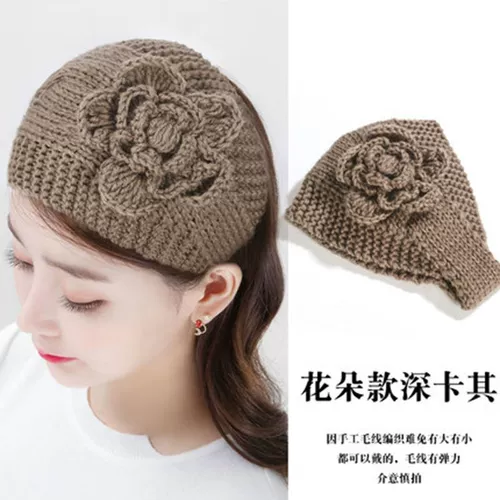 Демисезонная трикотажная удерживающая тепло повязка на голову ручной работы, шлем, ободок, платок, аксессуар для волос