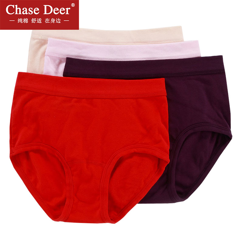 6 ladies lady pure cotton rod triangle underwear all cotton middle - aged middle - sized waist - and - minimized shorts