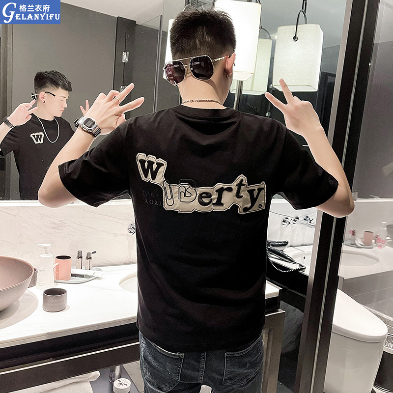 Summer Casual Short Sleeve Boy Tide in Half - sleeve Current Casual T - shirt 2023 summer thin half - cut sleeve