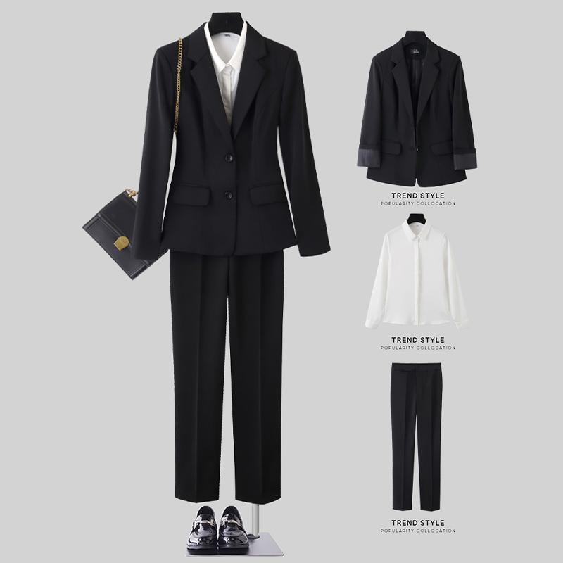 Civil Servant Professional Suit Suit Women Positive Dress Little Sub Workplace College Student Interview Job Suit Little West Suit Jacket-Taobao