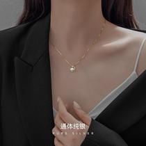 Under the Banyan Tree S925 sterling silver gold-plated opal necklace womens opal pendant star moon temperament versatile clavicle chain