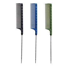Taiwan hairy goose ZT-212-A professional standard steel needle pointed tail comb high temperature anti-static perm curling bar pick comb