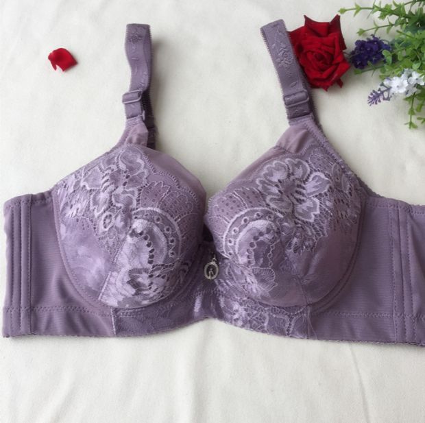 Mùa hè áo ngực mỏng không có bọt biển điều chỉnh đầy đủ kích thước lớn đồ lót ngực lớn nhỏ tập hợp áo ngực màu đỏ 75c quan lot ren