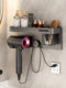 Hair Dryer Holder, No-Drill Wall-Mounted Bathroom Hair Dryer Stand, Bathroom Hair Dryer Storage Rack