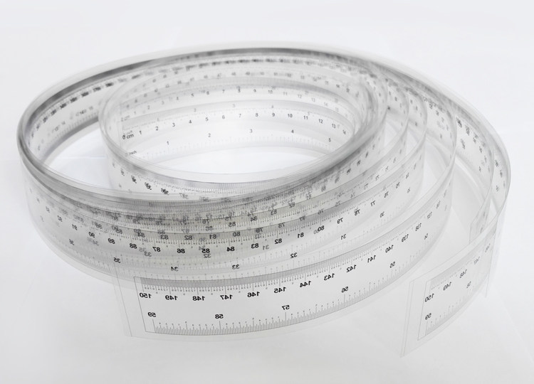 Film ruler Soft ruler Transparent ruler Customized Two-sided scale Small scale for 0.1mm 0.5mm high precision