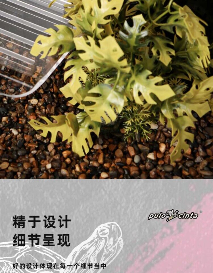 葆易马赫专业龟缸仙巢T5系列一体过滤养黄缘龟饲养缸乌龟别墅龟缸 detail 9