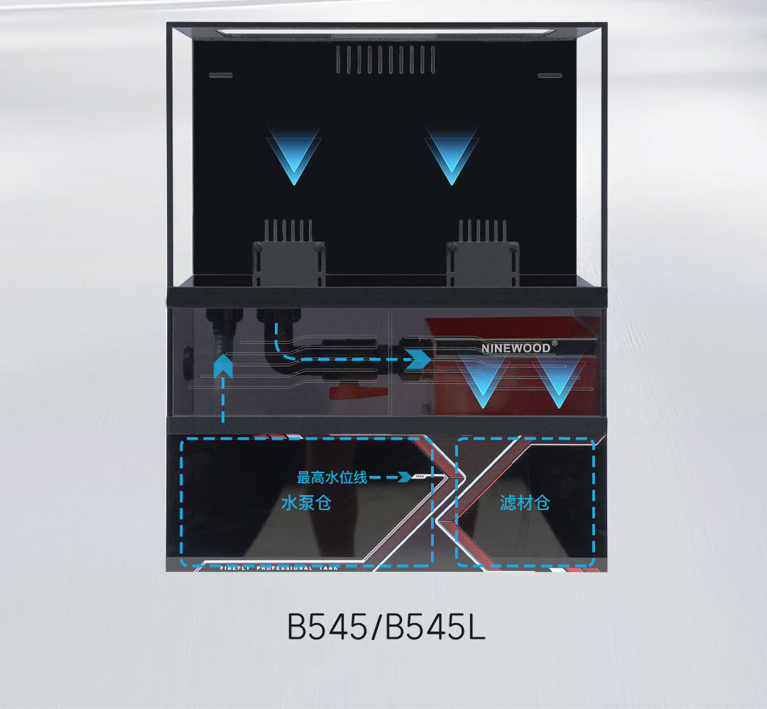 NINEWOOD久物萤火虫B5底滤缸一体式小型桌面缸乌龟原生溪流金鱼缸 detail 13