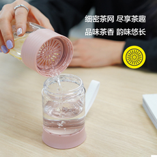 Герметичная бутылка 乐扣乐扣小萃杯tritan水杯塑料茶杯简约随手杯便携夏季女泡茶杯