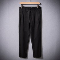 Mens West Lake Pavilion (string) Autumn slim business cotton casual nine-point trousers SX115 cut mark