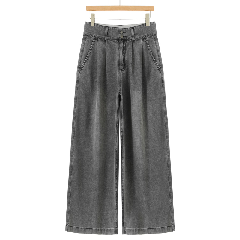 899 West Lake Pavilion Elder [Emperor] Summer Outfit Wide-Crotch High-Waisted Wide-Leg ~ Floor-Length Jeans 822 Cut Label K