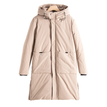 Mens West Lake Pavilion (Sen) winter feathers hooded drawstring medium long velvet jacket SM250