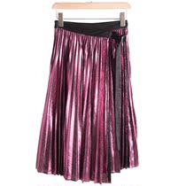 West Lake Pavilion (S) high-end spring dress thin A- shaped Korean version of bright face hundred cover mini skirt cut