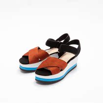 Second-quality West Lake Pavilion old (S) summer textile PU daily wear non-slip sandals high-top shoes H3030