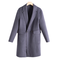 Mens West Lake Pavilion (Sen) winter double-breasted lapel wool coat SM559