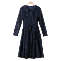 West Lake Pavilion old (Ni) spring dress lace waist small doll collar age lace dress YF007