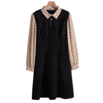 West Lake Pavilion (Yizi) spring dress fairy sweet stitching fake two-piece dress YZ013