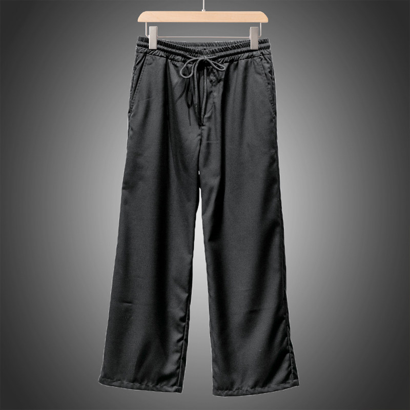 Male Clothing West Lake Loft Old (JP) Fall tightness lacing high waist vertical full cotton straight drum pants JP997