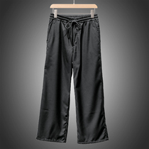 Mens West Lake Pavilion (JP) Autumn elastic lace-up high waist vertical Cotton straight straight pants JP997