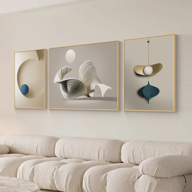 Sofa Background Wall Decorative Painting, Living Room Hanging Painting, 2026 New Style, Light Luxury, High-End, Modern, Suitable for Large White Wall Murals