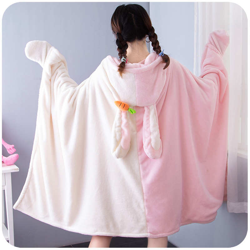 Silent Love Blanket Dormitory Student Wearable Cloak Lazy Blanket Office Nap Blanket Shawl Female Student Blanket