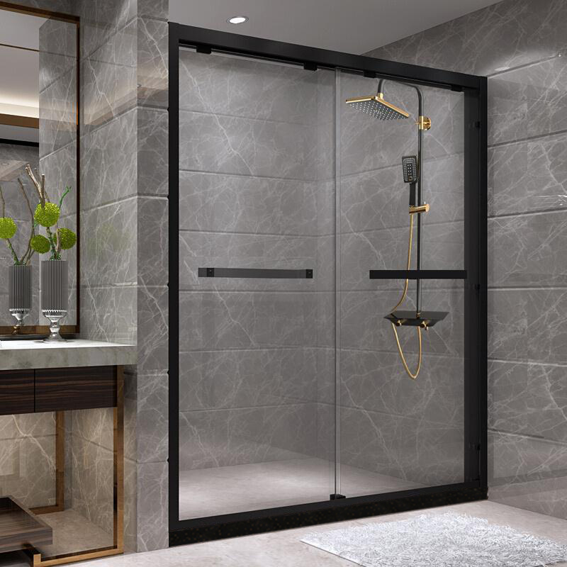 Net red shower room partition whole bathroom glass door home toilet dry and wet separation push and pull bathroom bath screen