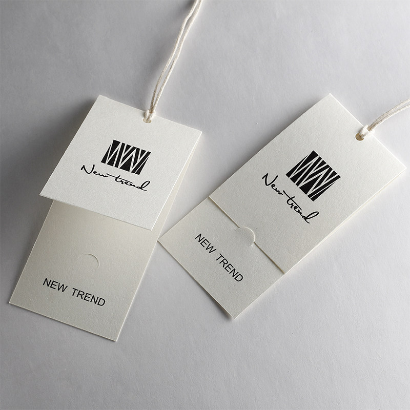 Clothing tag custom fashion trend brand literary and art simple special paper card Clothing tag design label tag custom