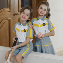 Elementary school uniforms summer class service kindergarten garden clothes summer clothes British style graduation photo clothes childrens costumes suits