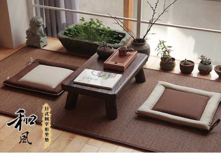 Giá đặc biệt! Đệm chiếu kiểu Nhật Bản Đệm bàn ăn Đệm cửa sổ Bay Đệm sofa bông Đệm vuông thảm lót ghế gỗ