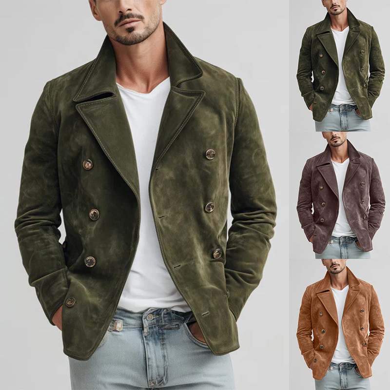 2026 European and American Autumn and Winter New Foreign Trade Amazon Hot-Selling Men's Casual Fashion Retro Jacket Coat for Men