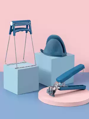 Anti-scalding set with Bowl clip and tray, household kitchen, bowl, tool, multi-function, plate artifact, anti-hot gloves