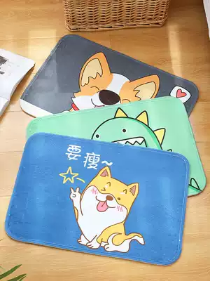 Powder room absorbent mat thickened soft access non-slip mat cartoon bathroom door absorbent mat bedroom carpet