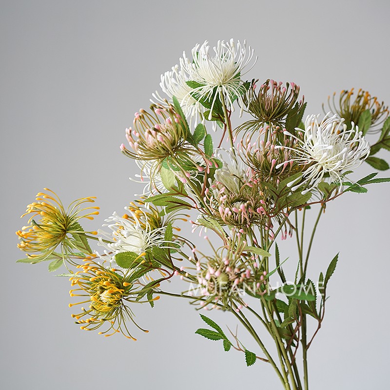 European-style artificial flower forest system 3-prong needle cushion flower artificial artificial flower home decoration flower wedding photography hand bouquet