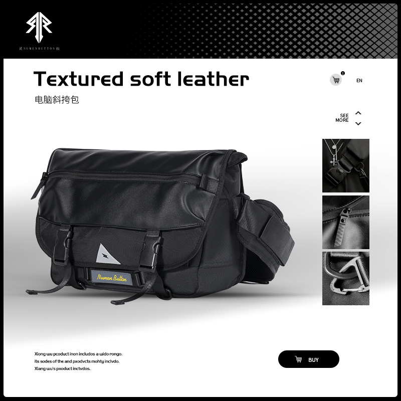 Slipper bag men's tide single shoulder bag function backpack sports leisure mailbag large capacity computer bag