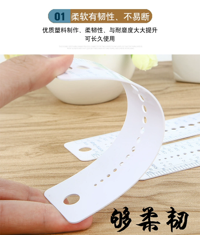 Nhựa quy mô cai trị phụ kiện công cụ đo lường kim áo len đan caliper diy handmade lượng vải kim - Công cụ & vật liệu may DIY