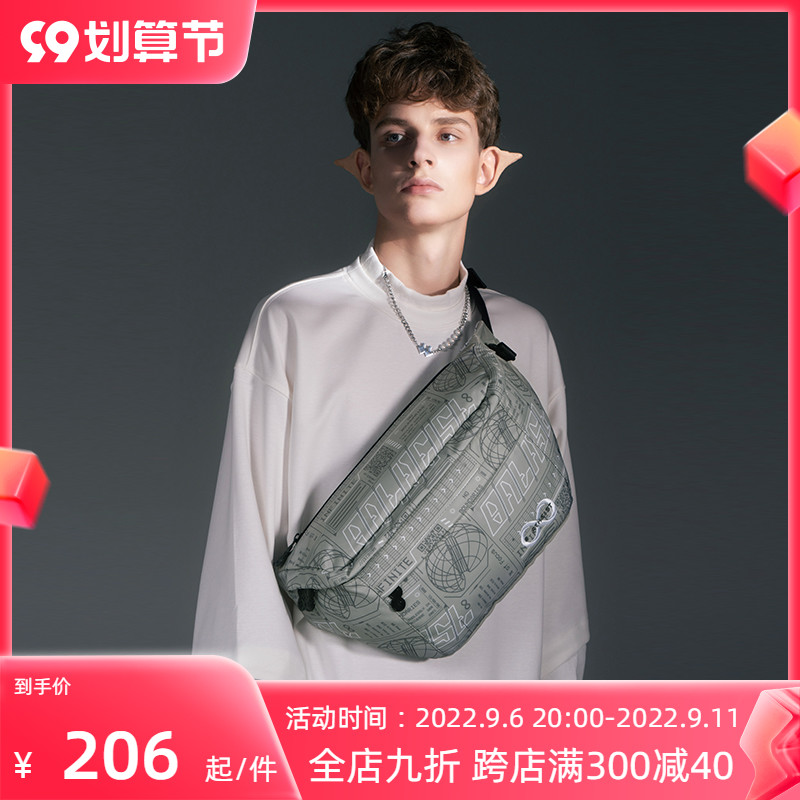 8 atheist original sports shoulder bag tide waist bag ins chest bag messenger bag casual bag for men and women