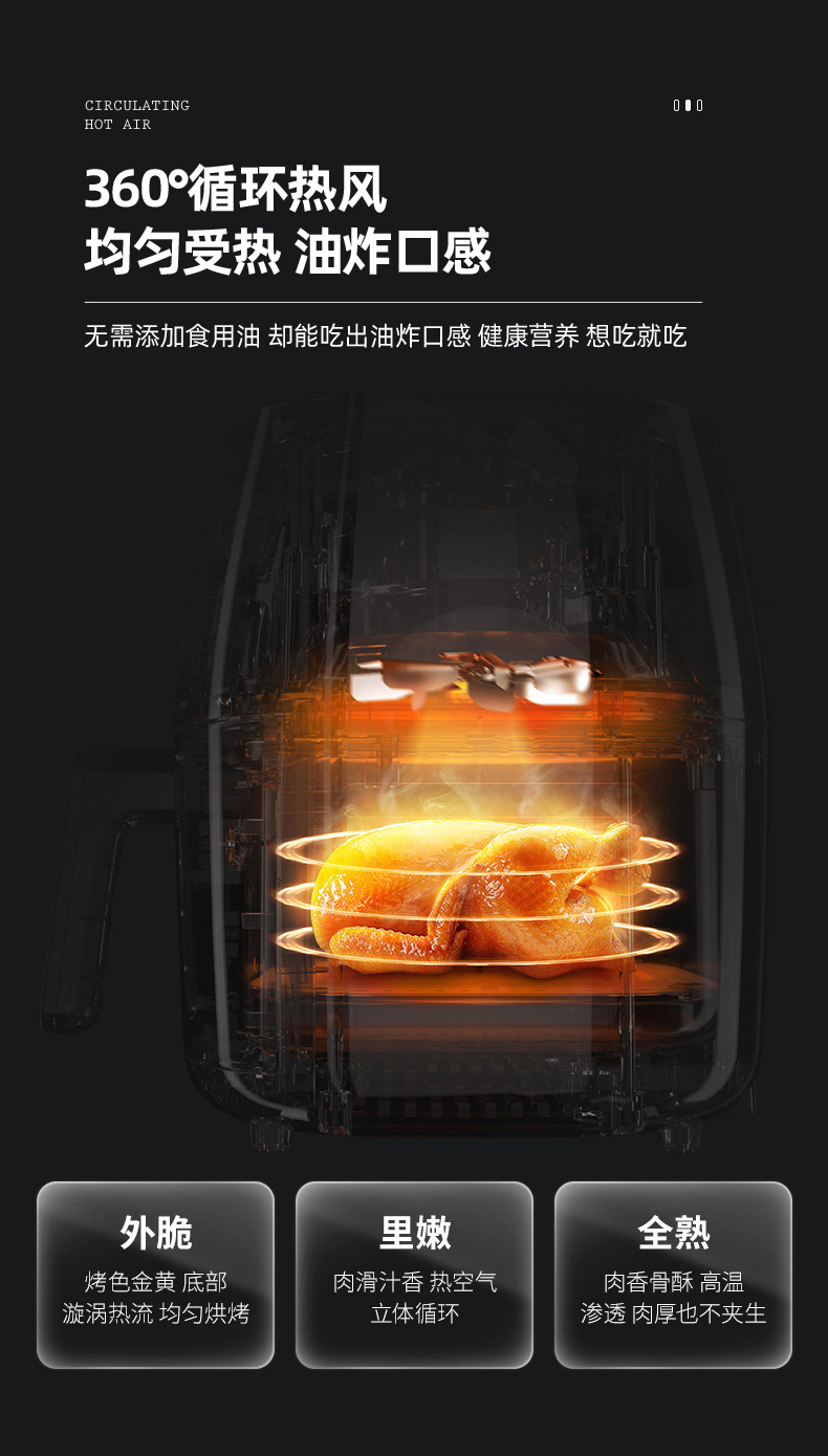 九阳 智能全自动空气炸锅 3L 图15