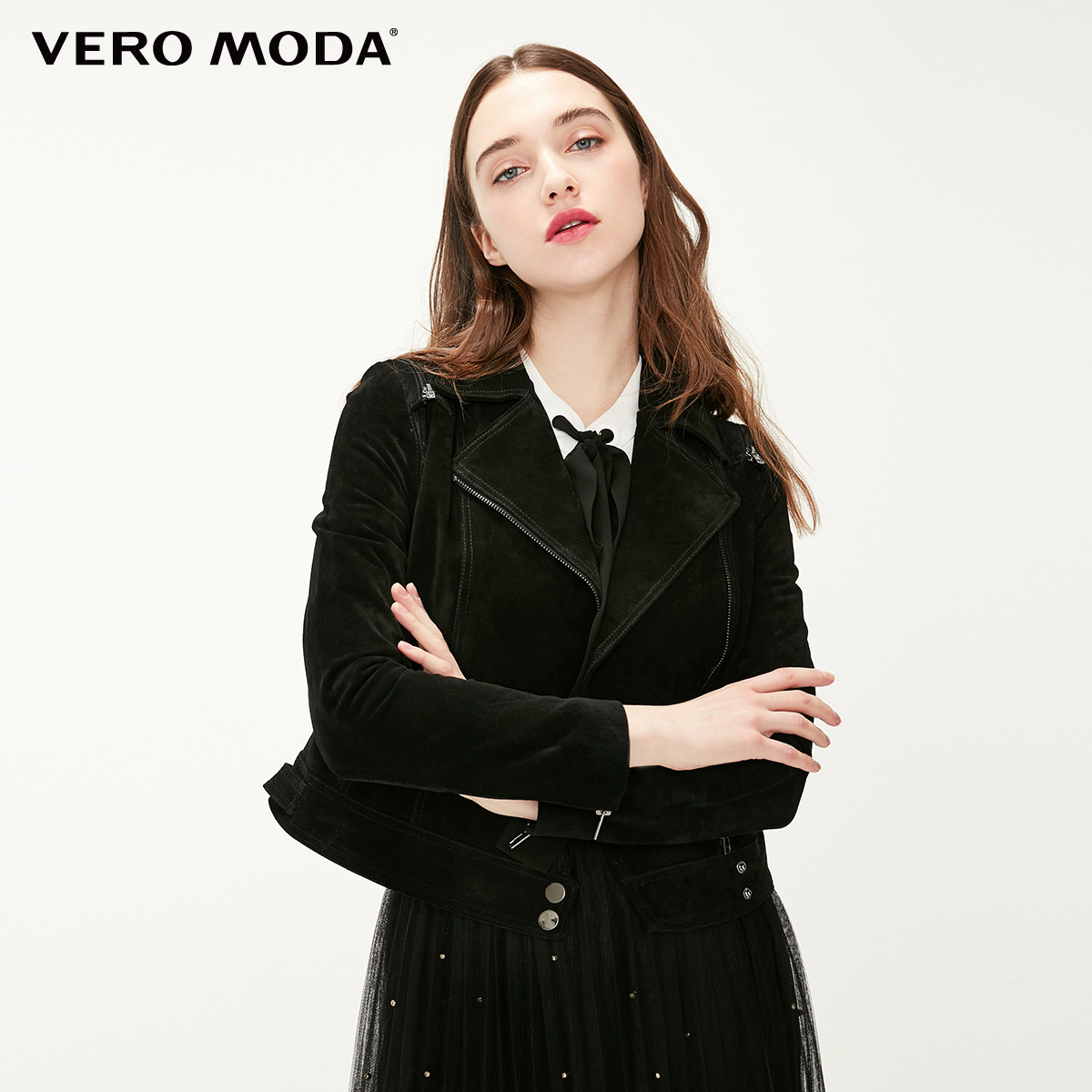 Vero Moda Slim ngắn Pig Cắt Da Da Coat) 319110532