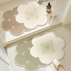 Bathroom Floor Mat Diatomaceous Earth Non-Slip Absorbent Soft Mat Washroom Kitchen Foot Mat Bathroom Entrance Toilet Carpet