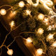 Outdoor waterproof LED string lights pine cone decorative lights yard balcony outdoor 10 meters colorful lights flashing string lights Christmas lights