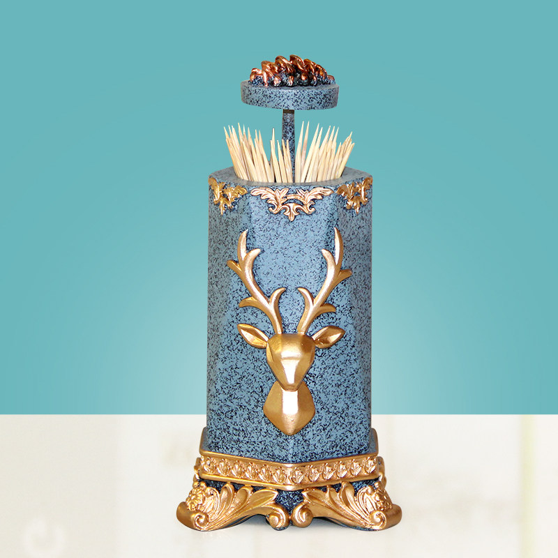 Net red toothpick box Nordic light luxury living room home personality creative automatic toothpick tube pressed cotton swab storage box