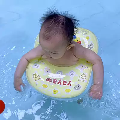 Baby swimming ring baby underarm thickening anti-flip inflatable child life-saving float ring young children double U-shaped waist ring