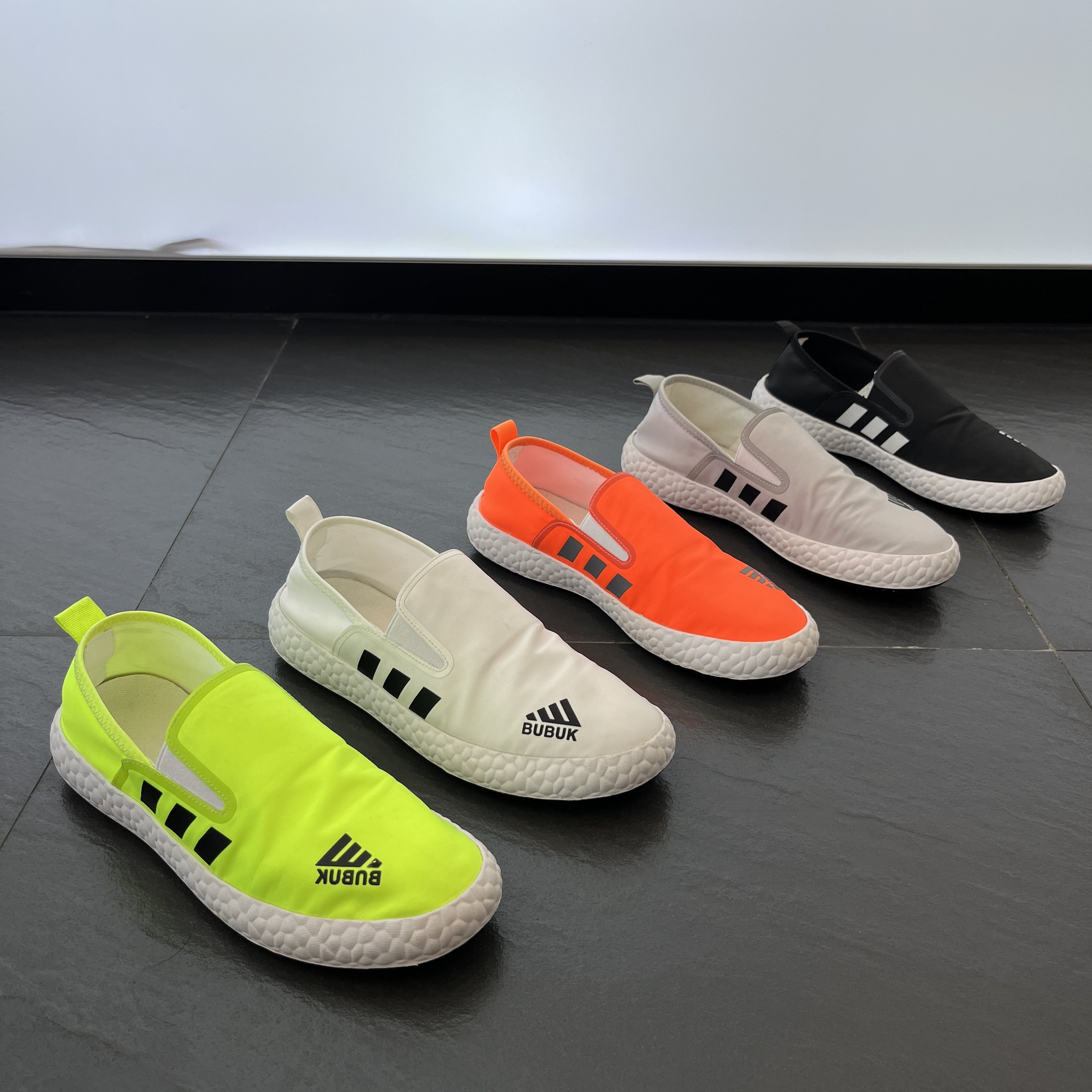 china style European station lazy shoes leather one pedal white set feet small white shoes tide brand loafers