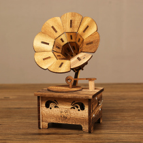 Retro phonograph model ornaments living room TV cabinet porch wine cabinet decorations props music box creative gifts