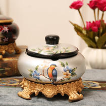 European-style new Chinese-style ceramic ashtray with a commercial high-end atmospheric light luxury ashtray in the office of the living room