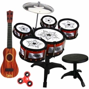 [với guitar gyro] giáo dục sớm mô phỏng câu đố jazz trống trống đồ chơi trẻ em nam giác ngộ âm nhạc đồ chơi - Đồ chơi nhạc cụ cho trẻ em