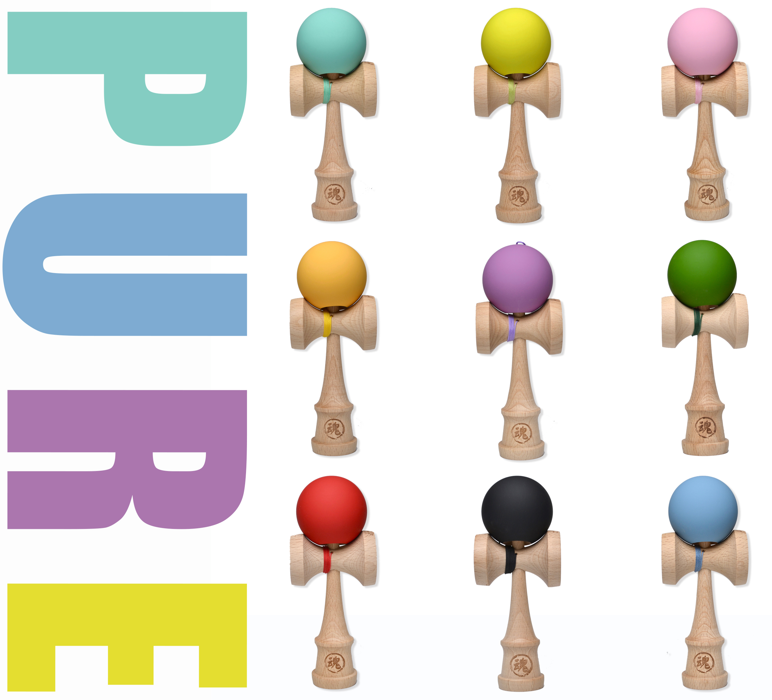 Pure HUN Sword KENDAMA Pure - colored matte anti - smooth lacquer sword