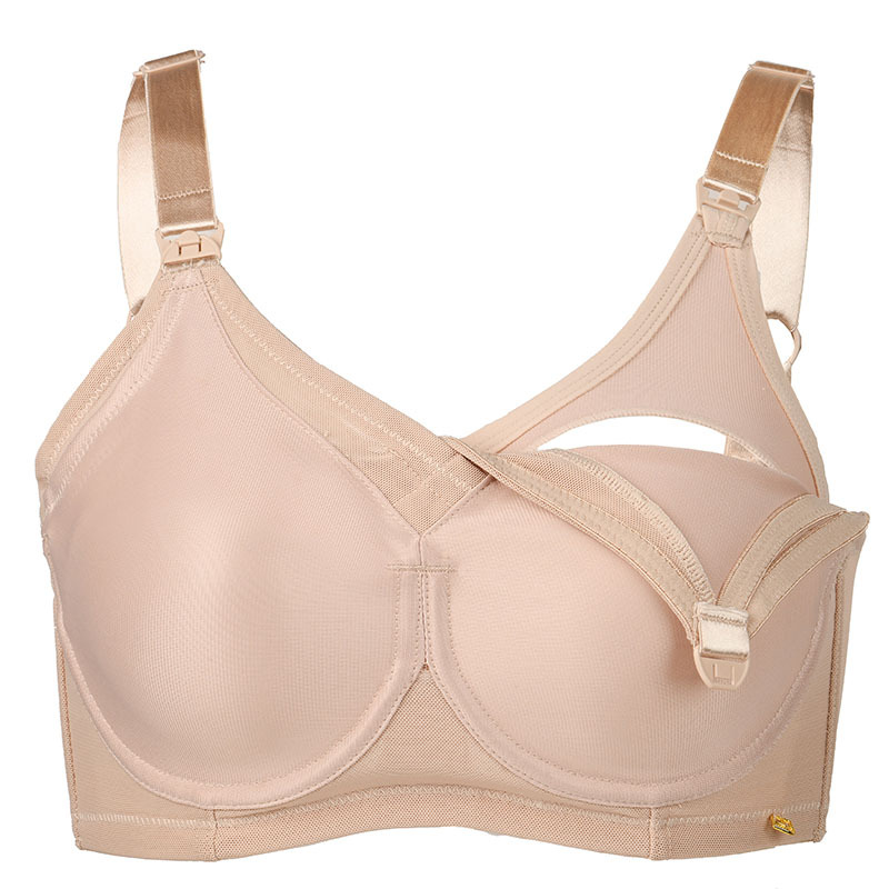 Removable Steel Ring Multifunctional Nursing Bra Ca0588 European and American Large Cup Size Glossy Nursing Bra Cdefgh